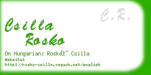 csilla rosko business card